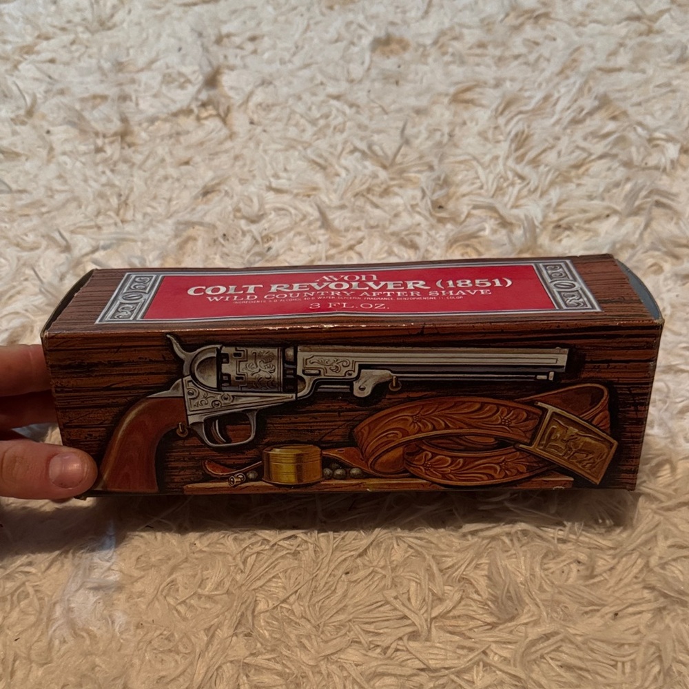 Avon Colt Revolver After Shave - Red and Brown